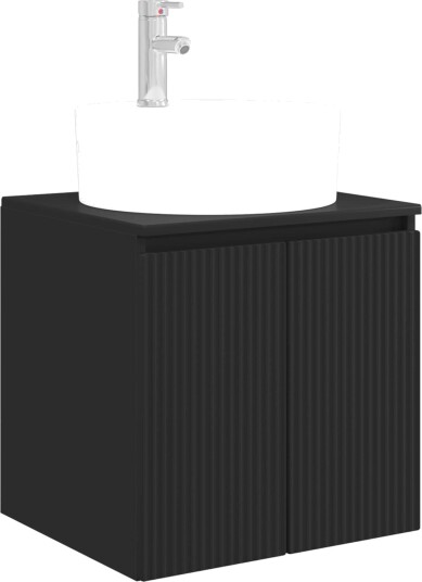  Vegghengt vaskeservant Svart 49,5 x 44,5 x 65 cm Konstruert tre