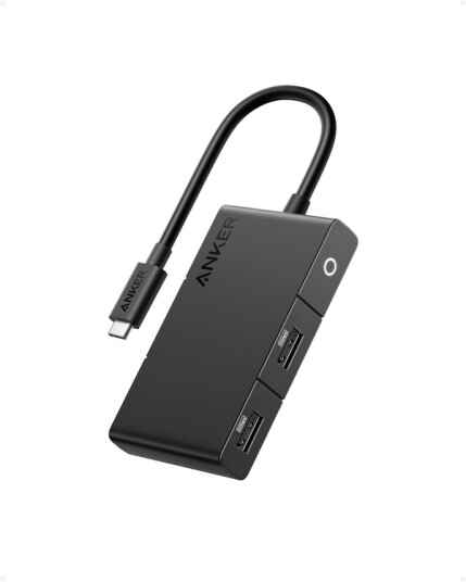 Anker 332 5-i-1 USB-C Hub med 4K HDMI - Svart Anker 332 5-i-1 USB-C Hub med 4K HDMI - Svart