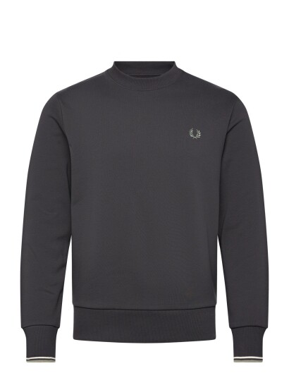 Fred Perry Crew Neck Sweatshirt   Black   XS