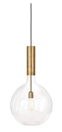 Konsthantverk Rosdala Stor Taklampe - Klart Glass & Rå Messig