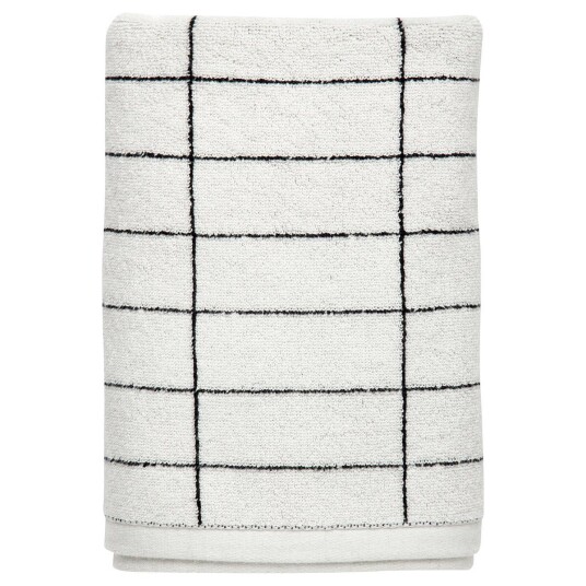 Mette Ditmer Tile Stone håndkle 50 x 100 cm Svart-off white Mette Ditmer Tile Stone håndkle 50 x 100 cm Svart-off white