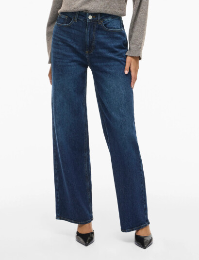 Vila Vifreya Jaf Hw Wide Jeans Noos Blue 34 x 32
