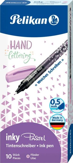 Pelikan Inky Pastell Fiberpenn 0,5mm 10pk Lilla