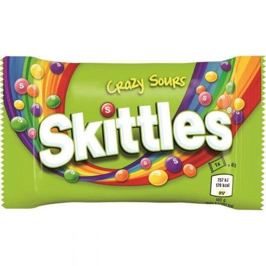 Skittles Crazy Sours 45gram pose Skittles Crazy Sours 45gram pose