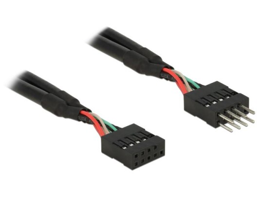 Delock USB 2.0 Internkabel 10 Pin Til 10 Pin 0.1m Delock USB 2.0 Internkabel 10 Pin Til 10 Pin 0.1m