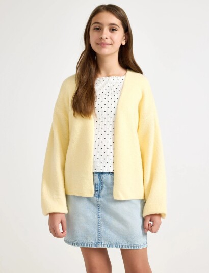Lindex Knitted Cardigan Yellow 128