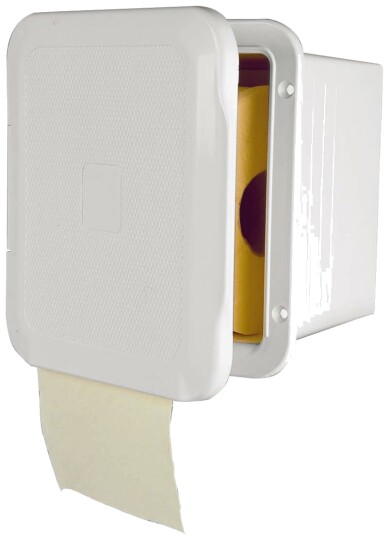 Boks for toalettpapirholder hvit