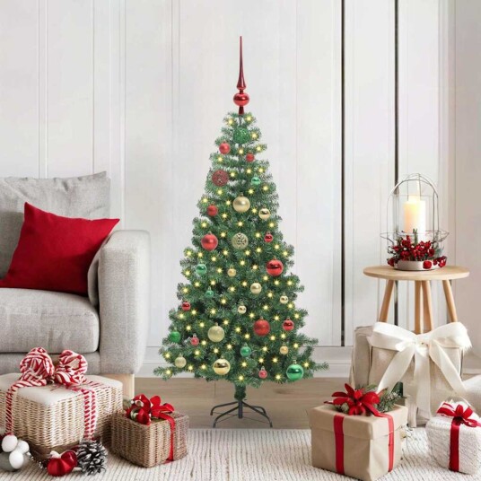 Juletre med 150 LED med stativ grønn 120 cm PVC