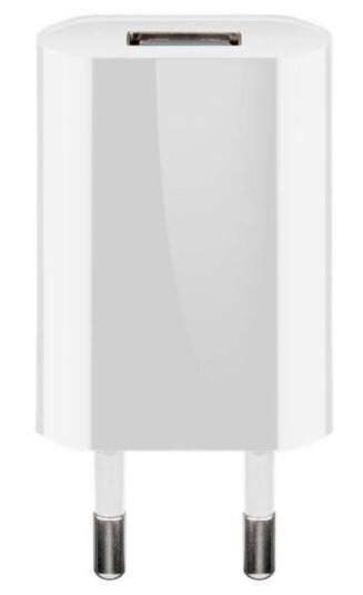 Goobay 5W USB-lader Hvit - Kompakt Veggadapter til iPhone