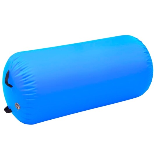 vidaXL Oppblåsbar gymnastikkrull med pumpe 120x90 cm PVC blå vidaXL Oppblåsbar gymnastikkrull med pumpe 120x90 cm PVC blå