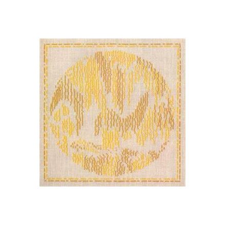 Haandarbejdets Fremme Dronningens broderi Broderisett Dansk vær juli 24 x 24 cm Design av dronning Margrethe II
