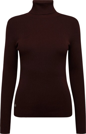 Lauren Ralph Lauren Cotton Blend Ribbed Turtleneck DARK GARNET L