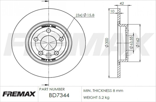 Bremseskive FREMAX BD-7344