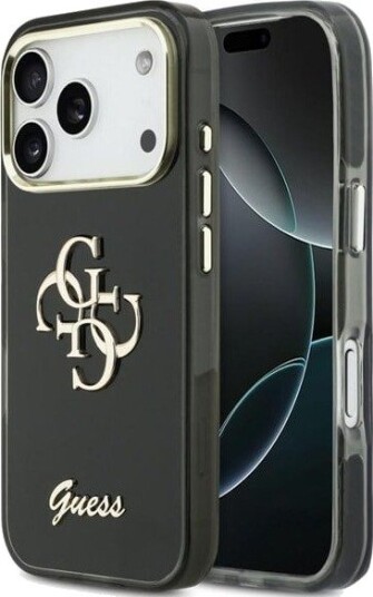 GUESS IML 4G Script Metal case for iPhone 17 Pro - black
