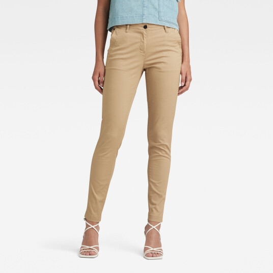 G-Star RAW Bronson Mid Waist Skinny Chino Beige Women 24-34 Beige female G-Star RAW Bronson Mid Waist Skinny Chino Beige Women 24-34 Beige female