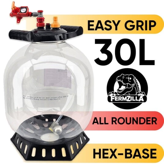 FermZilla 30L All Rounder Easy Grip Nytt lokk med flere funksjoner FermZilla 30L All Rounder Easy Grip Nytt lokk med flere funksjoner