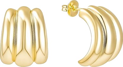 Makeup Mekka Bold Curve Earrings Gold Makeup Mekka Bold Curve Earrings Gold