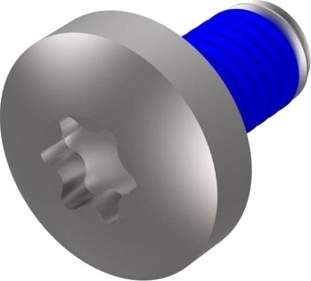 Schroff Likoschr Torx M4x8 100 Stk Flat Hode Skrue Med Gjengesikring 24566104 24566104