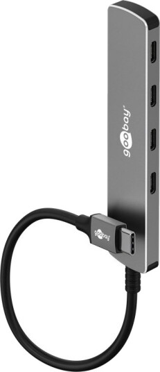 Goobay Type-C USB 3.2 Gen 1 Kabel 0,1 m Grå Aluminium