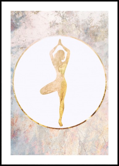 Golden Tree Pose Plakat / 40x50
