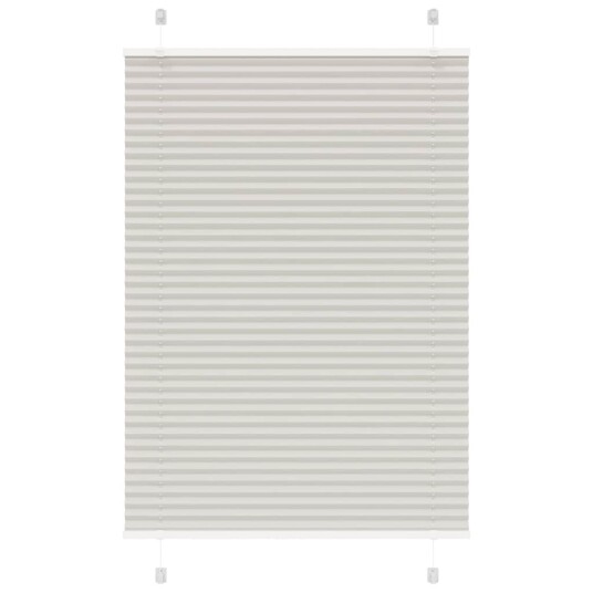 plisségardin lys grå 85x150 cm Stoff Bredde 84,4 Polyester