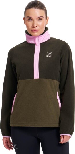 Revolutionrace Dame Overdeler Fleece & midlayers Woodland Half zip Fleece Dame Forest Night/Kalamata 3XL