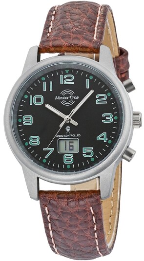 Master Time Dameklokke MTLA 10762 22L Funk Basic Sort/Lær Ø34 mm