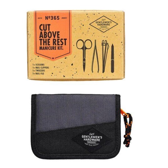 Gentlemen"s Hardware - Manikyrsett med etui svart