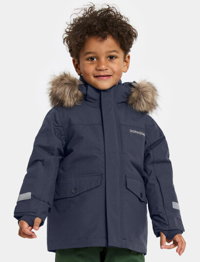 Didriksons Bjärven Kids Parka 4 Navy 80