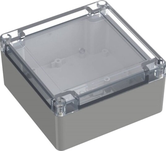 Tru Components TC 10860680 119,8 × 119,8 × 60,1 mm ABS PC Lys Grå