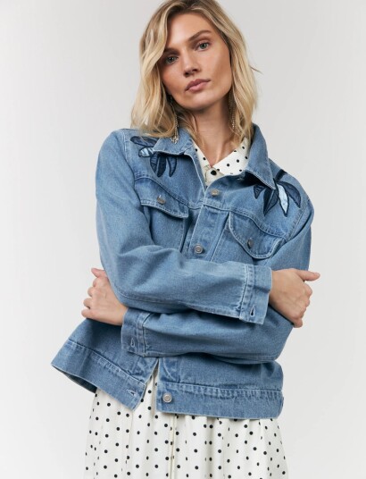 Lollys Laundry Birdll Denim Jacket Blue XS