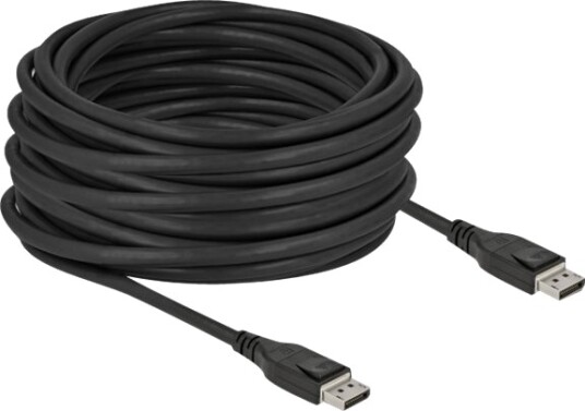 Delock Displayport Kabel Displayport Hann Til Displayport Hann Displayport 1.4 15 M Aktiv 8 K 60 Hz 7680 X 4320 Støtte 5 K 120 Hz 5120 X 2880 Støtte 4 K 240 Hz 3840 X 2160 Støtte Svart