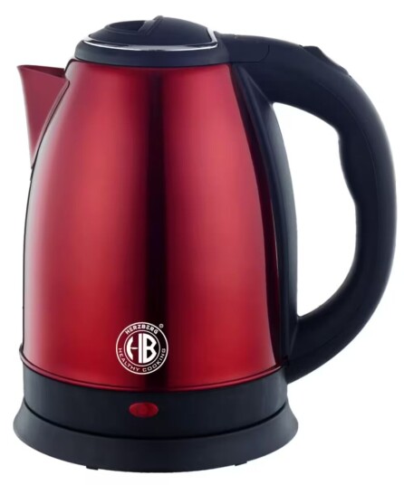 Herzberg Cooking HG-5011RED: 1,8L 1500W vannkoker i rustfritt stål rød
