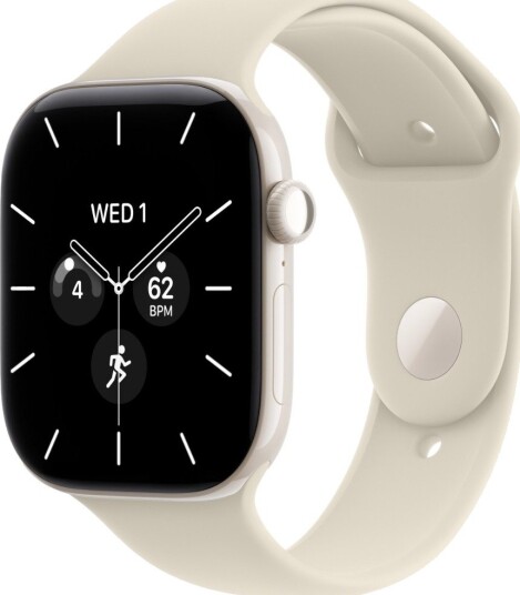 Apple Watch Series 12 46mm CEL (perlehvit keramikk/sand Sport Band) S/M Apple Watch Series 12 46mm CEL (perlehvit keramikk/sand Sport Band) S/M