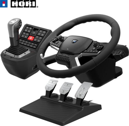 Hori Force Feedback Truck Control System Ratt + Pedaler + Girspak PC Hori Force Feedback Truck Control System Ratt + Pedaler + Girspak PC