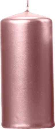 Partydeco 6 stk Metallisk Rose Gullfarget Kubbelys 12x6 cm
