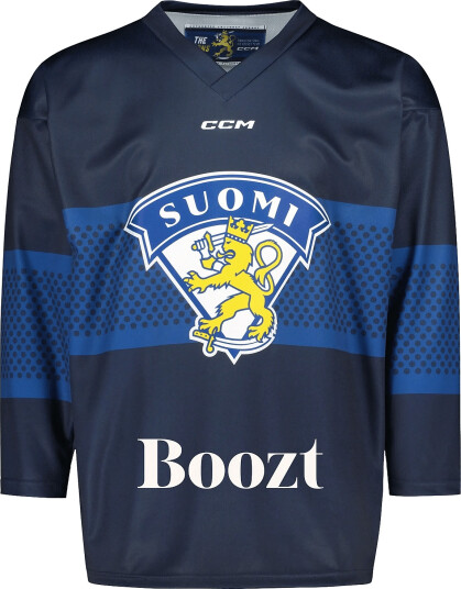 Finland Ice Hockey Leijonat Ccm Fanipaita Koti   Navy   130