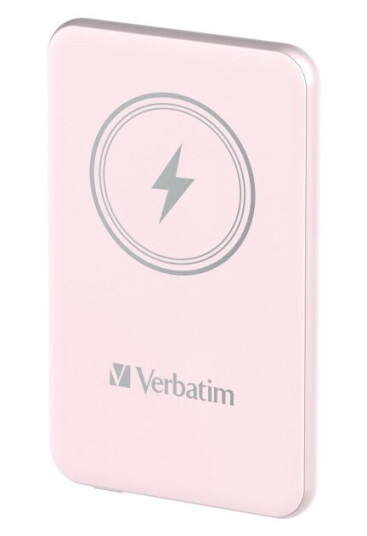 Verbatim Charge ""N"" Go, 5000 Mah, Lithium Polymer (Lipo), Quick Charge 3.0, Trådløs Lading, Rosa