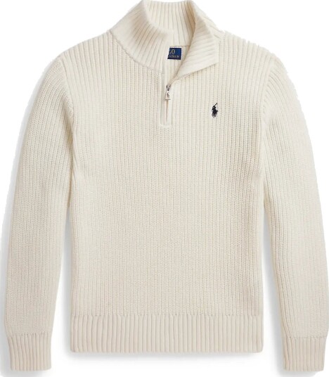 Ralph Lauren Kids Cotton Quarter Zip Sweater Cream S Ralph Lauren Kids Cotton Quarter Zip Sweater Cream S