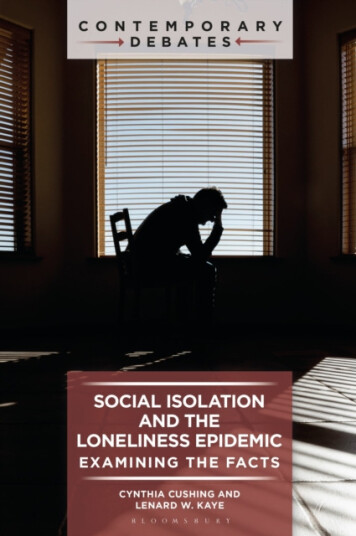 Social Isolation and the Loneliness Epidemic  Examining the Facts