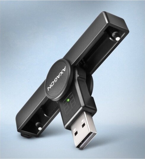 Czytnik Kodów Kreskowych Axagon Cre-Smpa Czytnik Kart Identyfikacyjnych Pocketreader Usb-A
