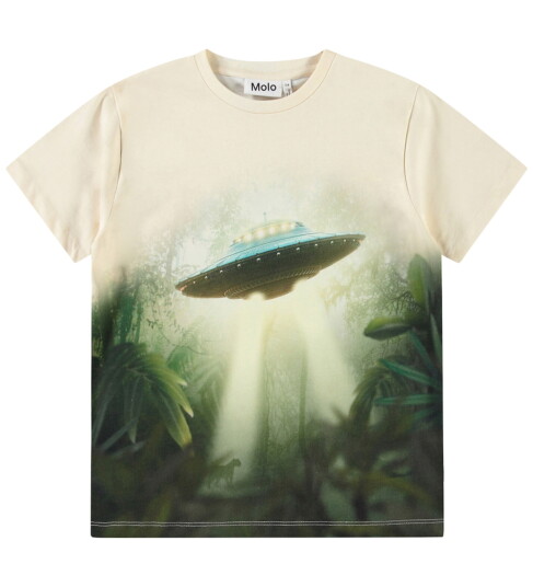 Molo T skjorte Riley UFO Jungle 5 år 110 T skjorte Grønn Gul