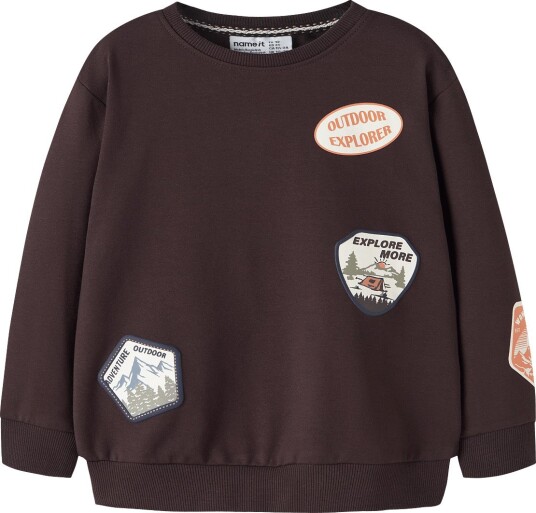Name It Nmmole Ls Nreg Sweat Bru CHOCOLATE PLUM 98