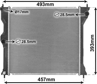 VAN WEZEL 32002243 Radiator motorkjøling VAN WEZEL 32002243 Radiator motorkjøling