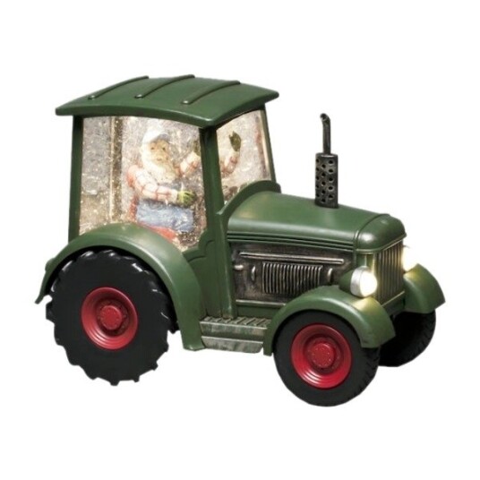 Konstsmide Julenisse med traktor