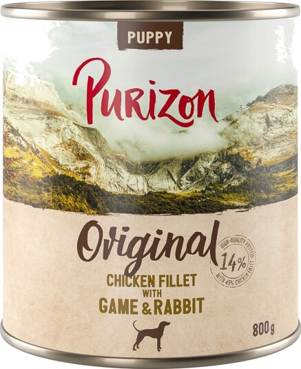Purizon Våtfôr Puppy Original Med Vilt Og Kanin Kyllingfilet 12 X 800 G Purizon Våtfôr Puppy Original Med Vilt Og Kanin Kyllingfilet 12 X 800 G