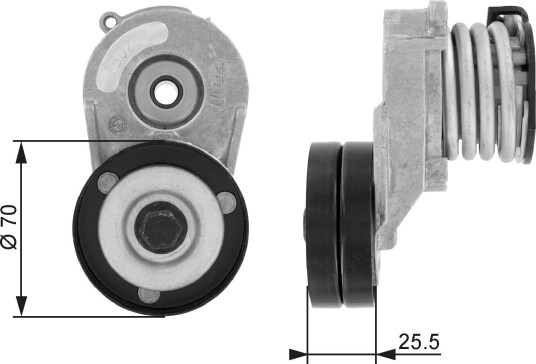 GATES T38432 Strammehjul, kilerem GATES T38432 Strammehjul, kilerem
