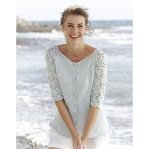 Sea Nymph Cardigan by DROPS Design Jakke Strikkeoppskrift str. S X Small
