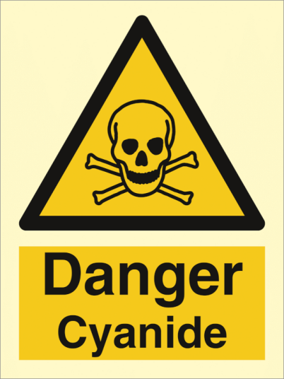 Danger Cyanide - Etterlysende plast HI150 - 200 x 150 mm Danger Cyanide - Etterlysende plast HI150 - 200 x 150 mm