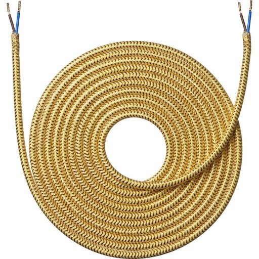 Nielsen Light 4m Stoffledning i Skinnende Gull Nielsen Light 4m Stoffledning i Skinnende Gull
